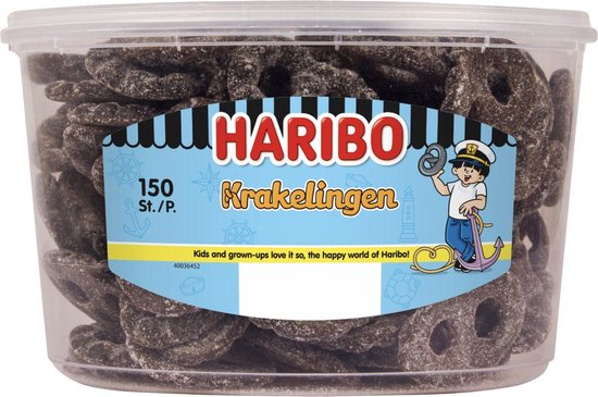 Krakelingen drop Haribo silo 160 stuks