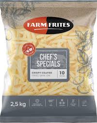Frites Crispy coated skin-on 10 mm Farm 5 x 2,5 kg