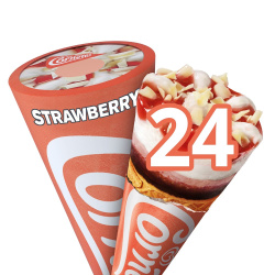 Cornetto aardbei Ola 24 stuks x 120 ml