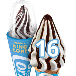 Cornetto king cone vanille Ola 16 stuks x 260 ml