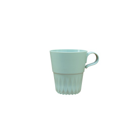 Koffiebeker 180 ml groen+oor herbruikbaar PP 10 st