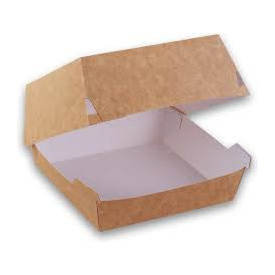 Hamburgerbak M karton bruin/wit Conpax 100 stuks