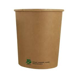 Soepbeker karton bruin 237 ml Conpax strip 50 st