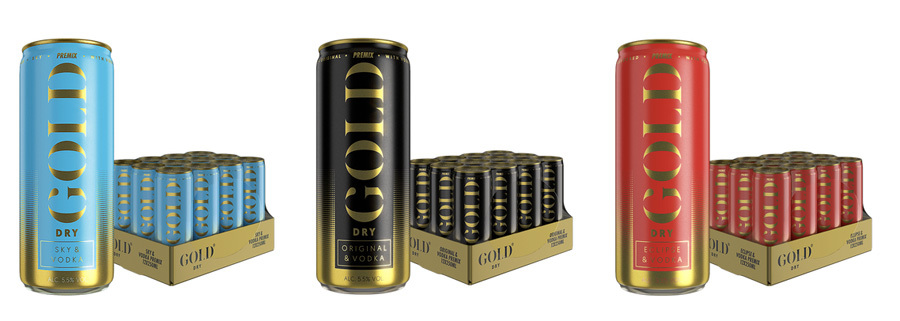 Gold Dry blikjes