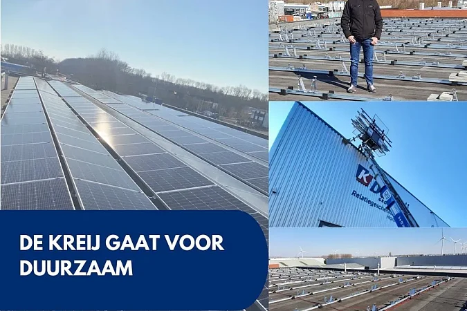 De Kreij kiest voor duurzaam: 163 zonnepanelen op het dak De Kreij kiest voor duurzaam